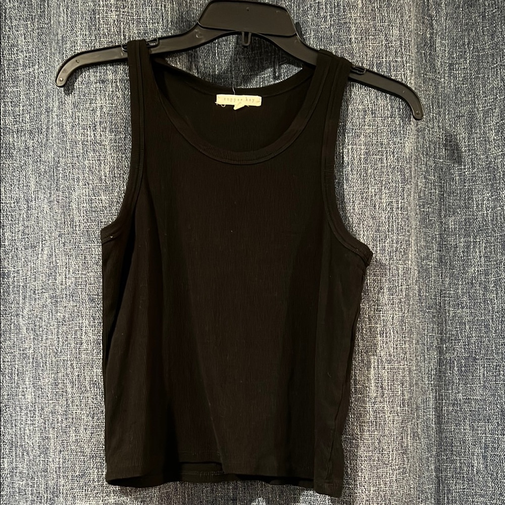 Copper Key razorback Black Tank Top
